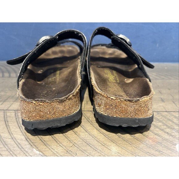 Birkenstock Sandals Womens Size 6.5 37 Black Shoes Papillio Slides buckles - Picture 3 of 9